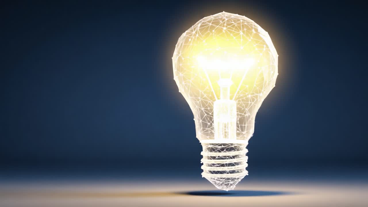 Innovazione Illuminata: Una lampadina che passa dal design concettuale alla brillante realtà, simboleggiando idee e creatività nell'era digitale.