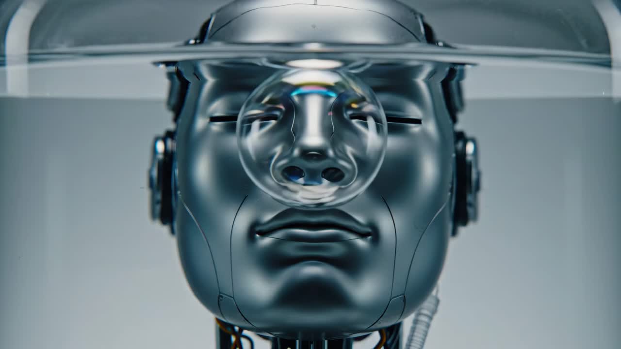 Robot Head Underwater