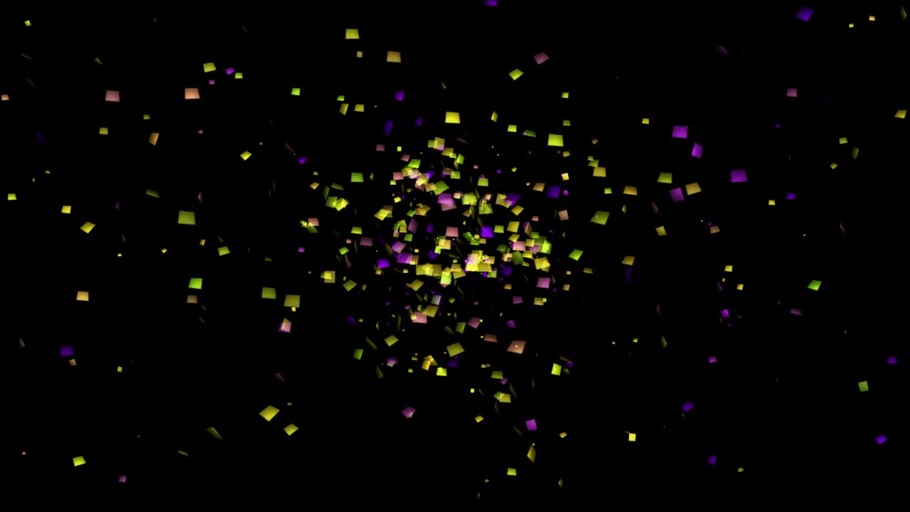 다채로운 콘페티 기념일 파티 애니메이션 3d