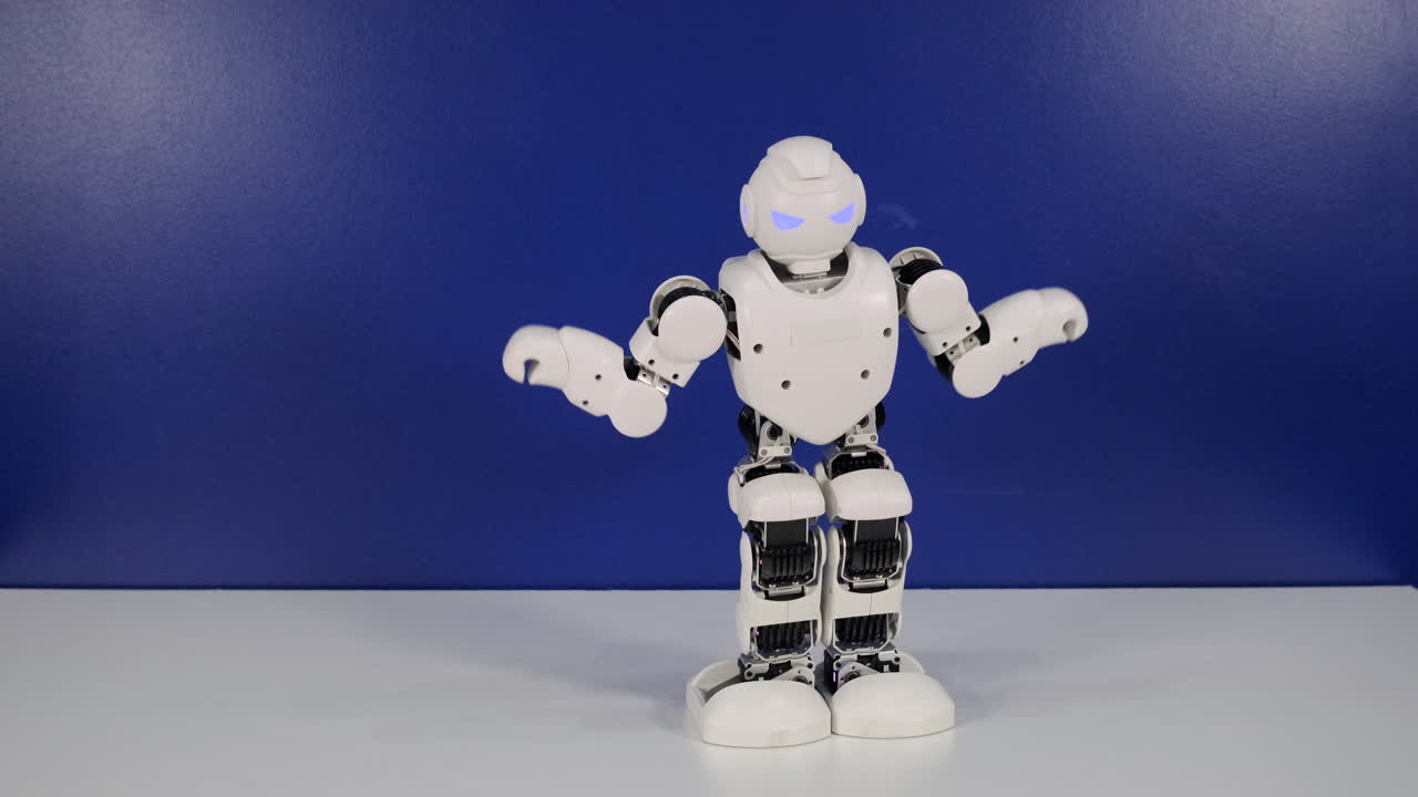 giocattolo robot bianco