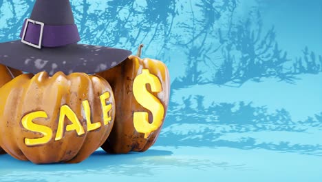 festive halloween sales pumpkin animation