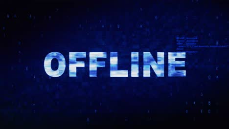 offline text digital noise twitch and glitch effect tv screen loop animation background login and