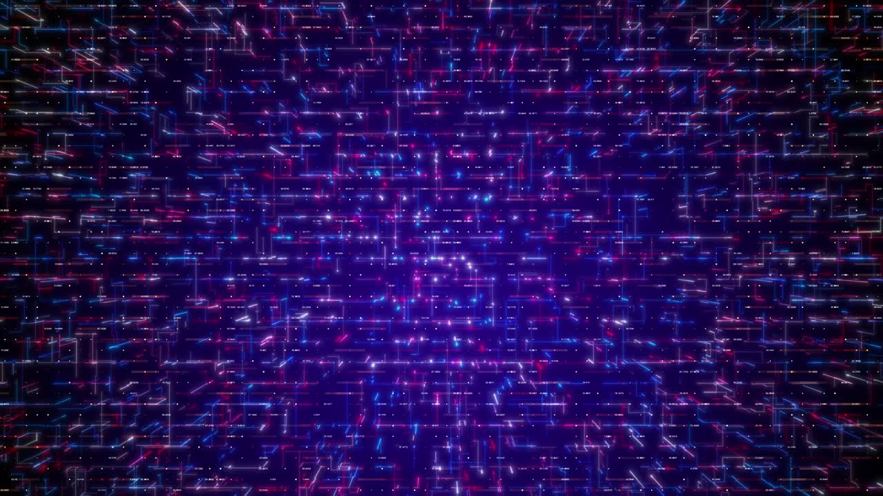 Big Data background with motion lines and random binary numbers and code