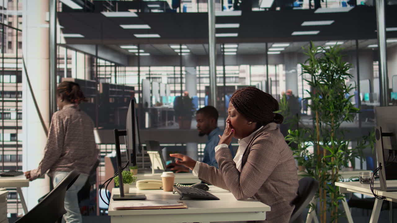 Diverse team working in modern office environment