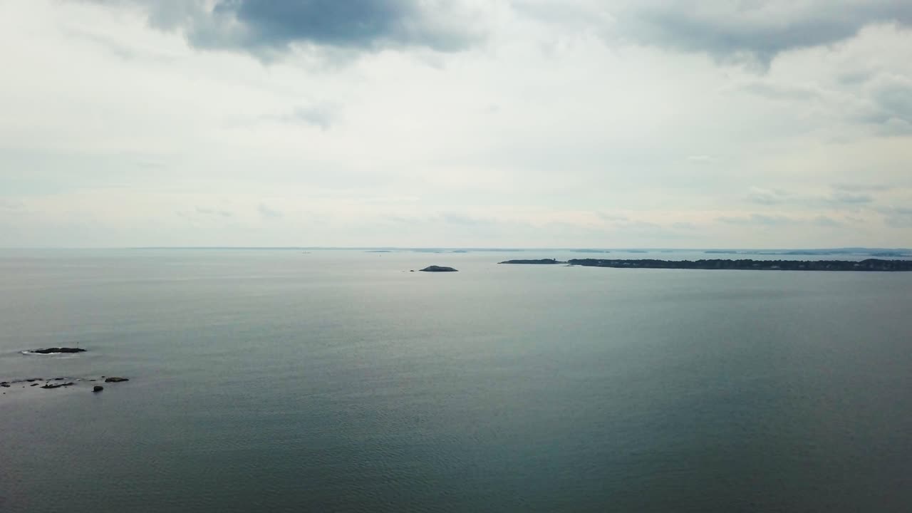 Atlantic Ocean coastline United States North America Swampscott MA, clouds skyline