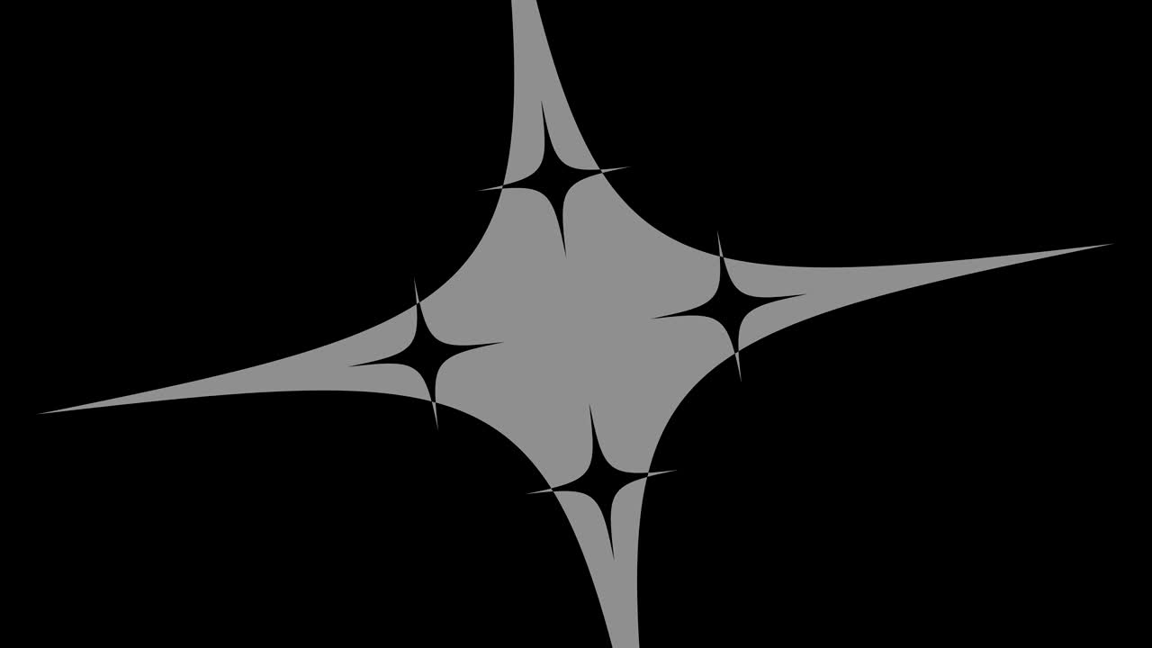 Graphic drawing in black and white with stroboscopic and hypnotic effect, while it rotates clockwise and increases in size.