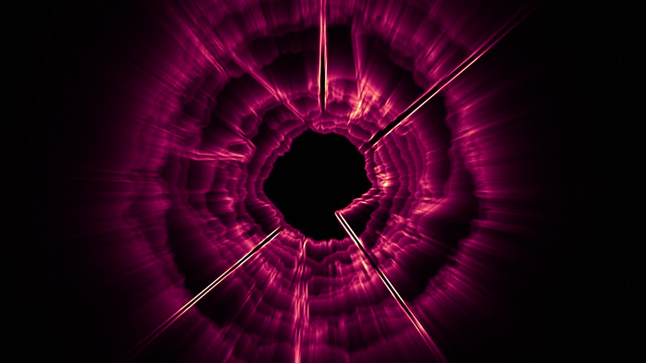 círculo abstracto con rayos de luz coloreados