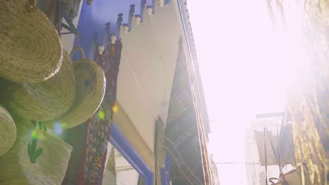 Bags-Hanging-in-Moroccan-Street