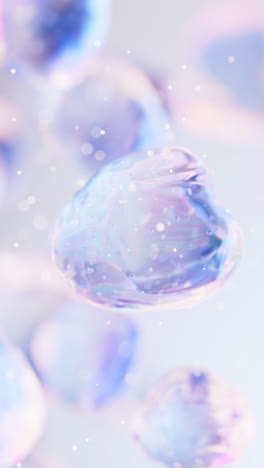 transparent bubble with gradient colors, 3d rendering.