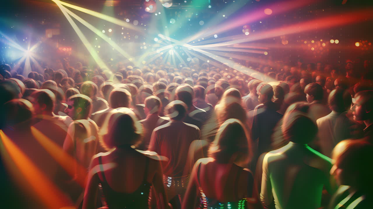 el horizonte de la ciudad cyberpunk con dj tunrtables