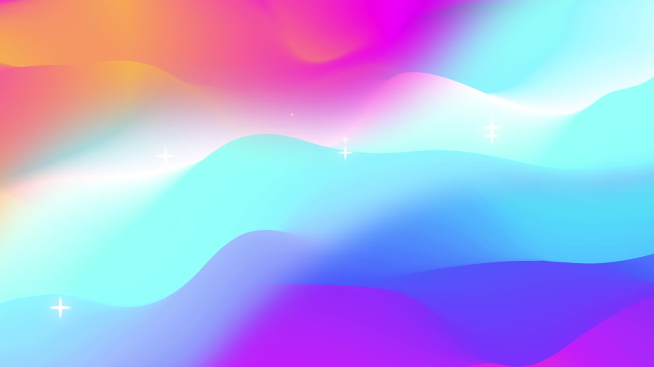 gradiente abstracto fondo de animación en bucle sin costuras. ondas fluidas que fluyen. chispas, gradiente de brillo. protector de pantalla. colores brillantes imágenes de stock animadas. papel tapiz en vivo, patrón hermoso líquido