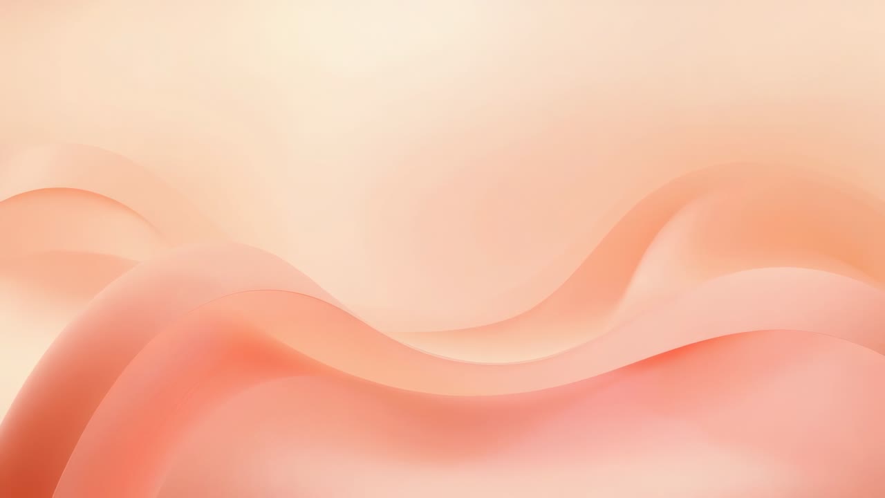 Playing peach-pink undulating layered gradient shifting slowly on screen, pale highlight