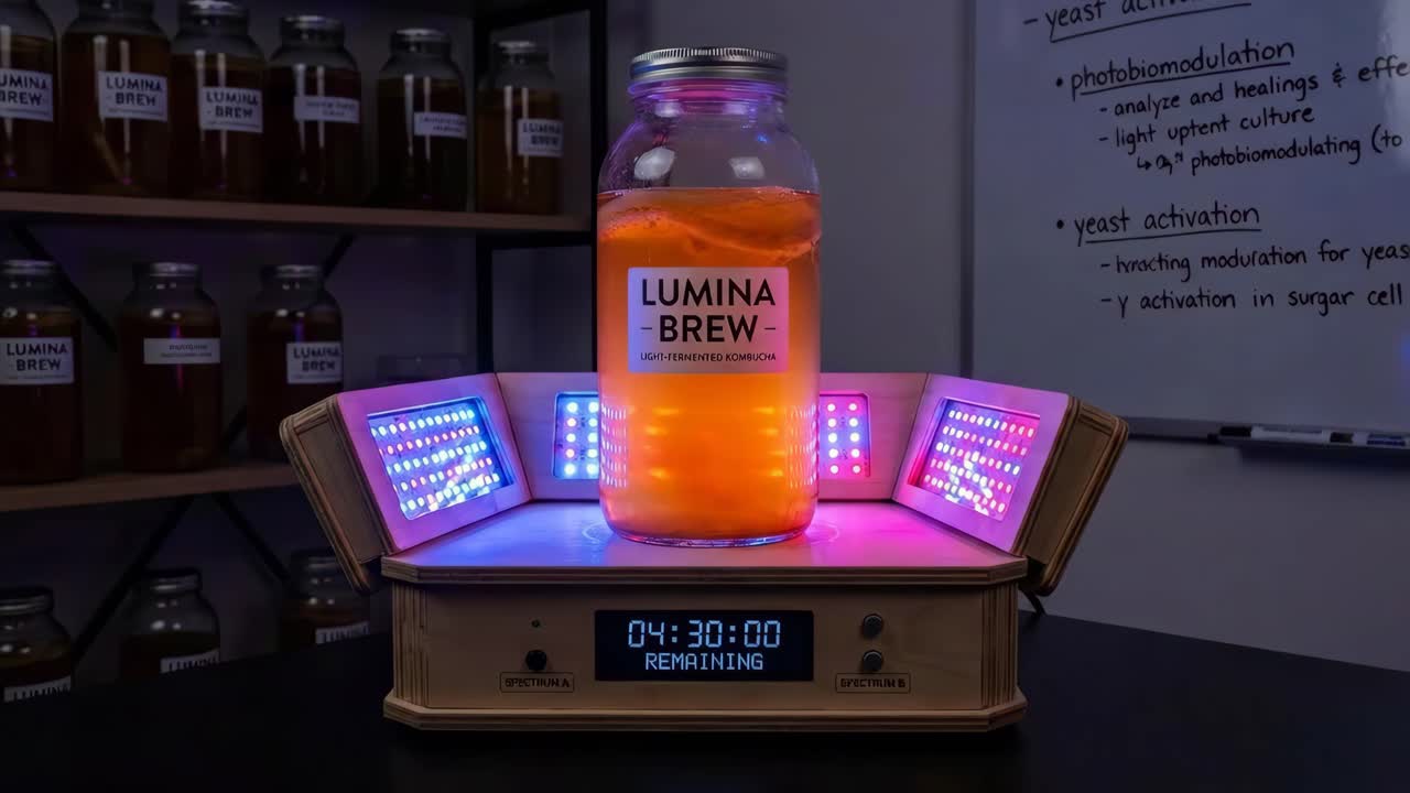 Light-Fermented Kombucha Brewing System