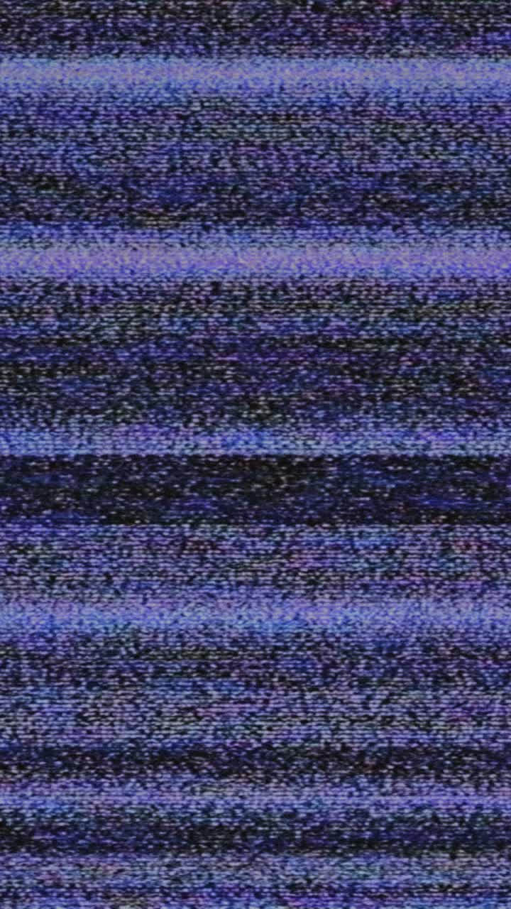 TV Static Noise and Glitch Interference on Screen