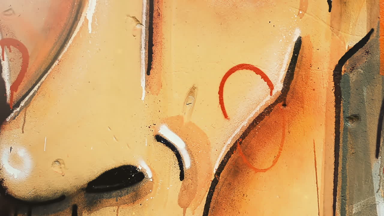 Graffiti på et hegn. Abstrakt tegning