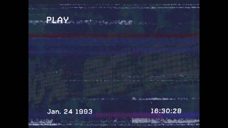 animación de la interfaz de juego en pantalla y procesamiento de datos financieros en fondo azul