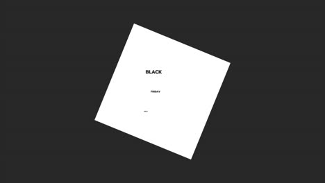 modern black friday text in frame on black gradient