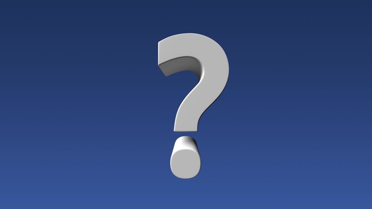 Rotating white question mark on blue background. Easy to loop.