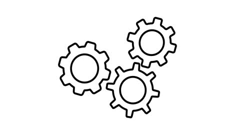 cogwheel gear spinning around animation video. cog wheel icon turning animated background teamwork concept