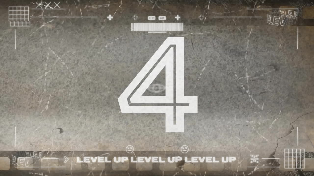 Animation of countdown to midnight on grey background