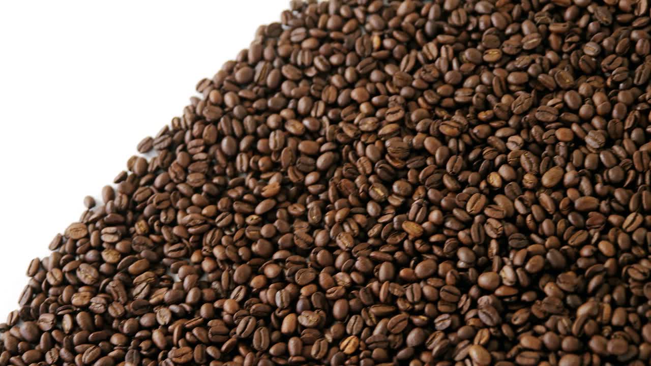 Close-up of roasted coffee beans