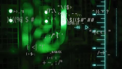 Animation-of-mathematical-equations-and-data-processing-over-server-room