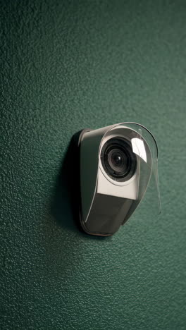 wall-mounted security camera