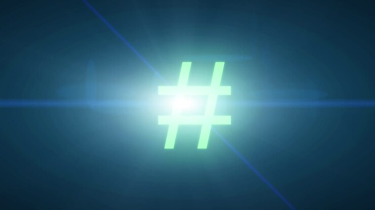 Hashtag hashtag eksplodere tweet Twitter sociale medier netværk opslag etiket nummertegn 4k
