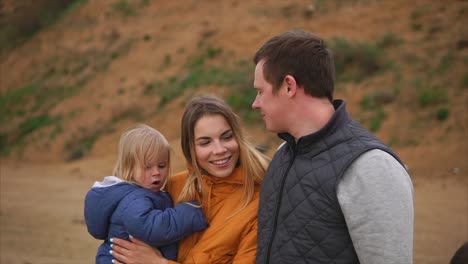 family at the beach