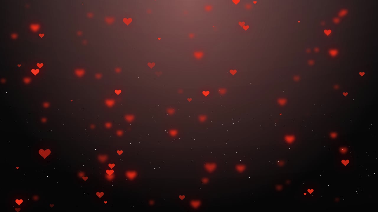 Falling in love valentines day and wedding animation hearts greeting love hearts festive of bokeh