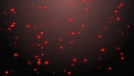 Falling in love valentines day and wedding animation hearts greeting love hearts festive of bokeh