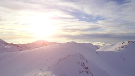 majestic winter mountain sunrise