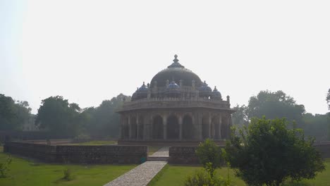 Una-Tumba-Mogol-En-La-Tumba-Humayun-De-Nueva-Delhi,-India