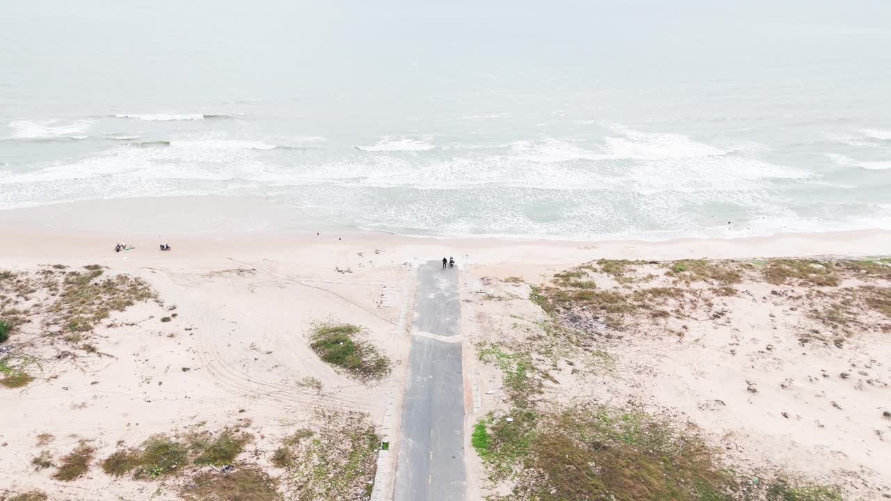 라 기 (la gi) 의 아름다운 해안선의 공중 풍경.