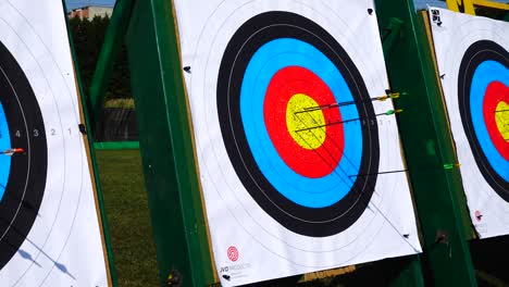 targets for archery. shooting in the summer.