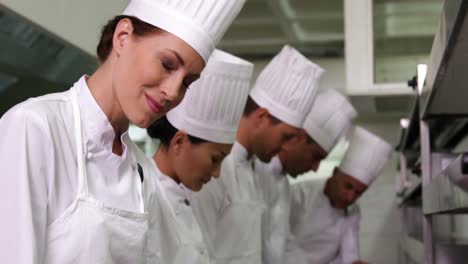 Team-of-chefs-chopping-vegetables