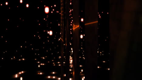 animación de puntos y formas sobre fondo negro