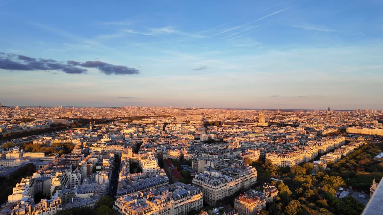 Paris city France landscape buildings view viewpoint golden hour landmark