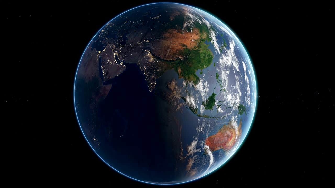 tierra giratoria 4k - día y noche 2