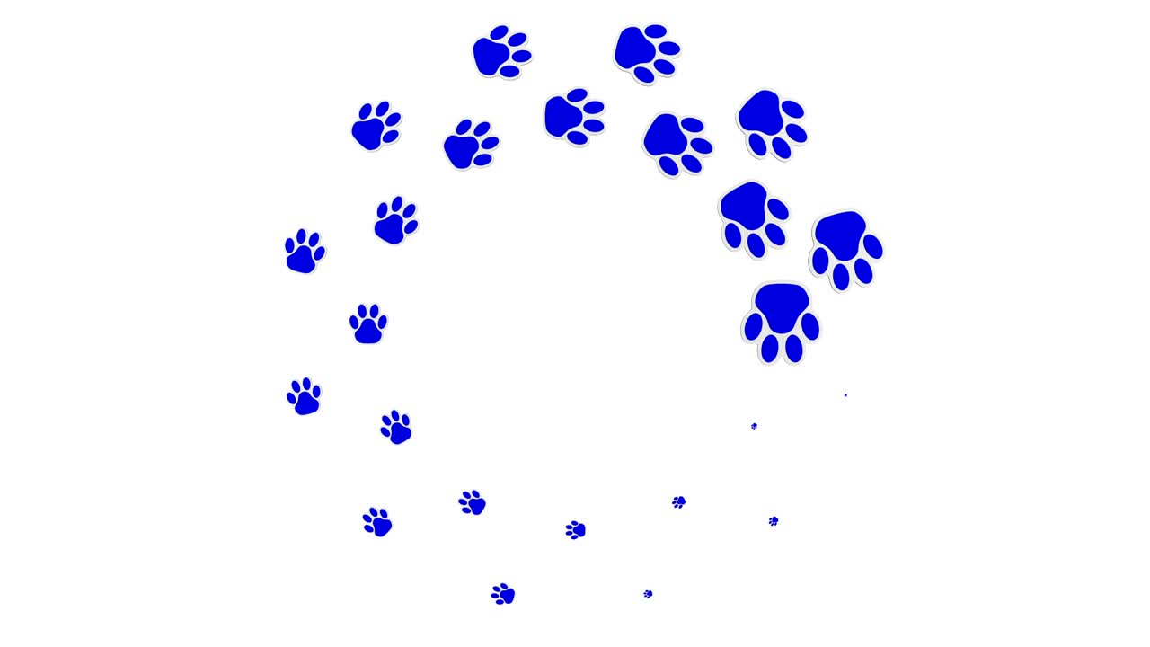 señal de carga redonda - señales de patas de perros.