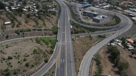 vista aérea de la rotonda de la autopista hazara, autopista abatabad