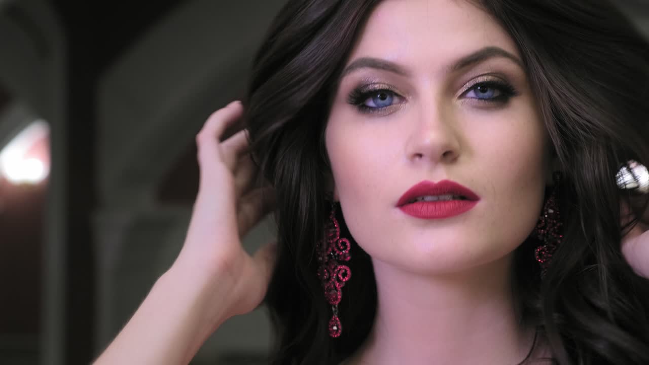 Elegant Woman in Red Dress