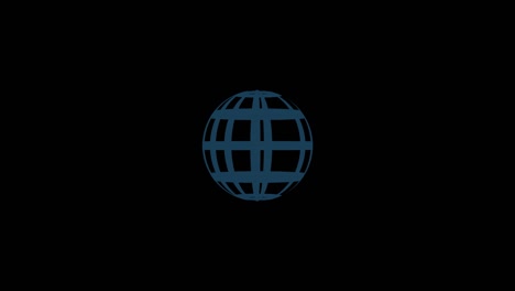 resumen del mundo icono de diseño web rotación con canal alfa. icono web internet movimiento concepto. bucle de la tierra icono de rotación. mundo de internet señal de animación está en bucle.