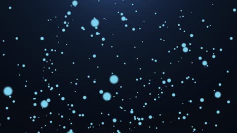 partículas azules que se mueven horizontalmente