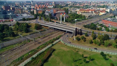 Aerial-view-of-elevated-road-4k