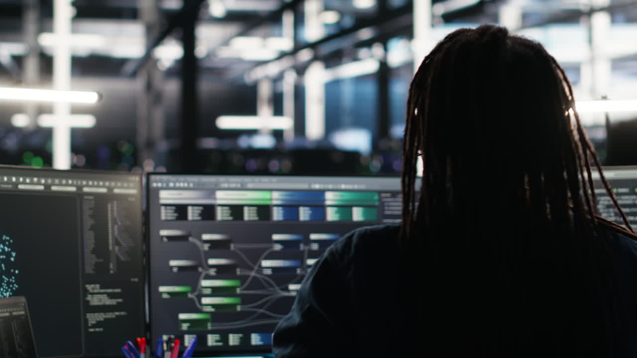 Angry server hub developer frustrated by slow data analytics AI generator