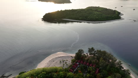 sunrise over the secret gili islands off the coast of lombok in indonesia