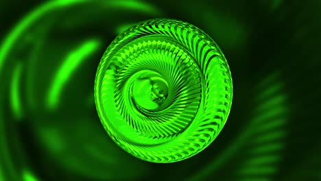 esfera espiral verde abstracta