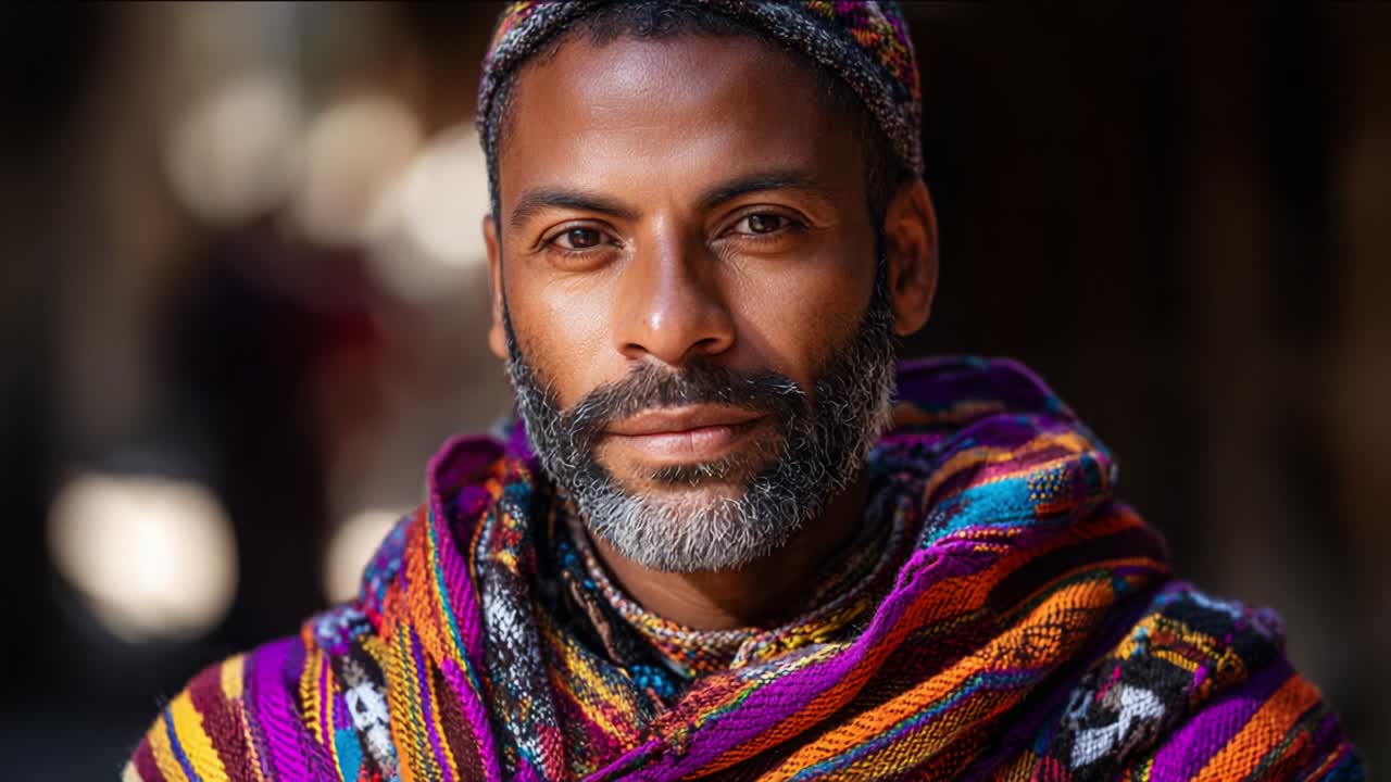 Portrait of an African man in ethnic clothing