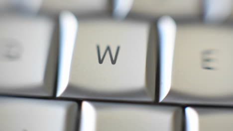 the letter w is on a computer keyboard